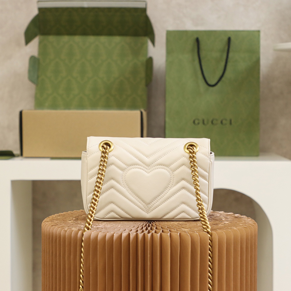 GUCCI高仿白色肩背包迷你設計感小巧實用輕奢風格｜歐美奢侈品精品推薦