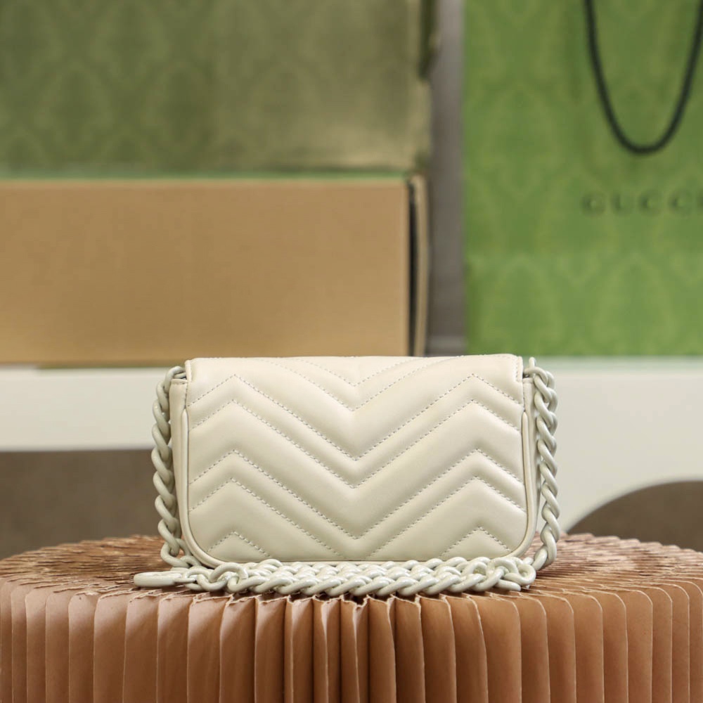GUCCI一比一白色迷你包GG絎縫設計清新百搭實用包款|超A仿原單精品圖片 10 GUCCI一比一白色迷你包GG絎縫設計清新百搭實用包款|歐美奢侈品精品推薦