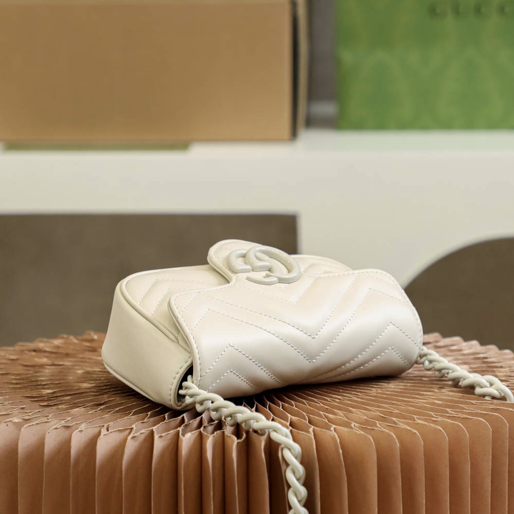 GUCCI一比一白色迷你包GG絎縫設計清新百搭實用包款|超A仿原單精品圖片 9 GUCCI一比一白色迷你包GG絎縫設計清新百搭實用包款|歐美奢侈品精品推薦