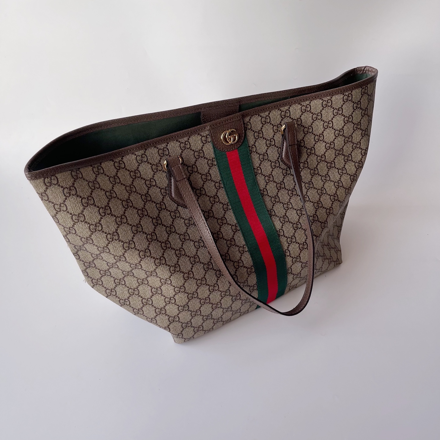 Gucci原單大型托特包女款GG老花帆布大容量通勤手提袋｜歐美奢侈品精品推薦