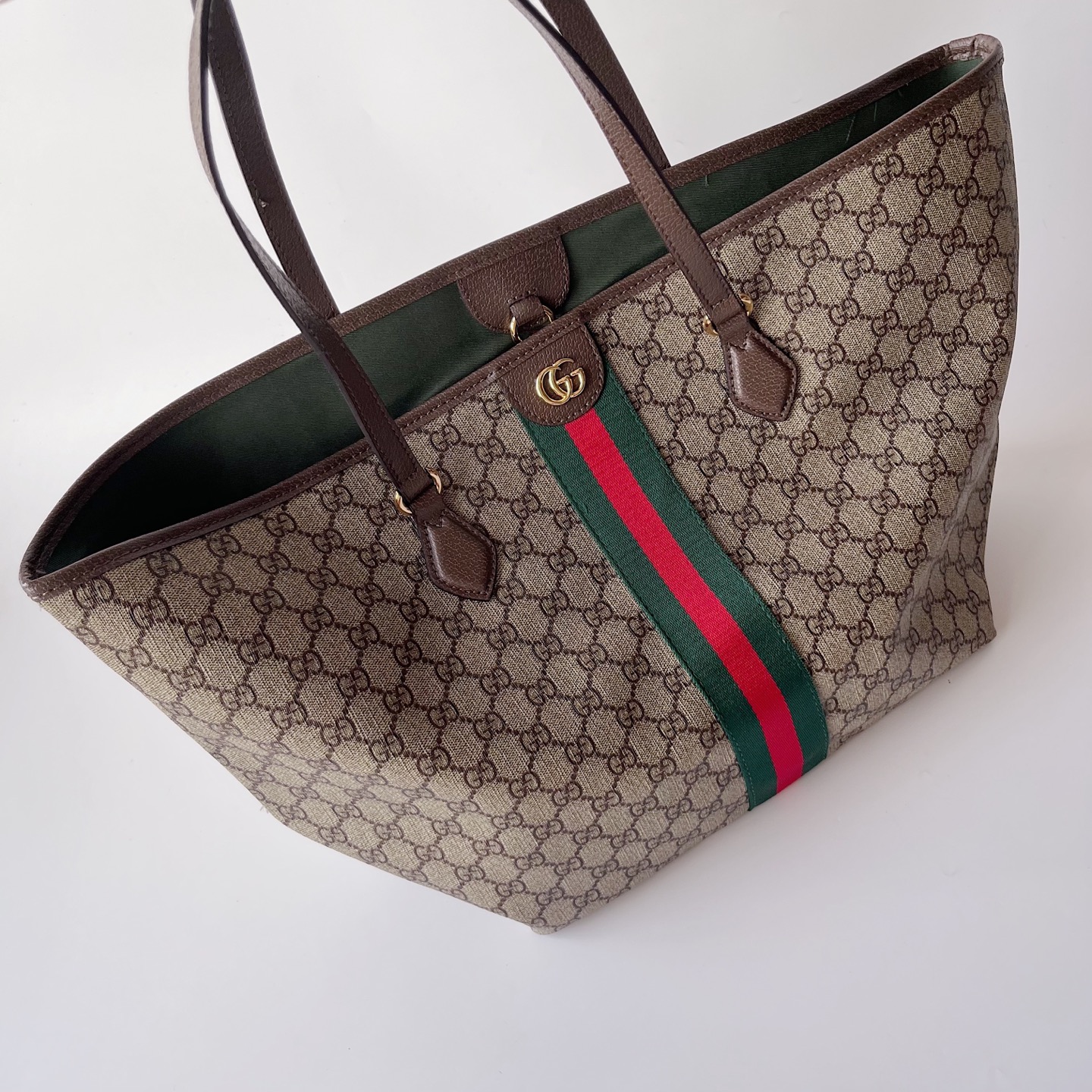 Gucci原單大型托特包女款GG老花帆布大容量通勤手提袋｜歐美奢侈品精品推薦