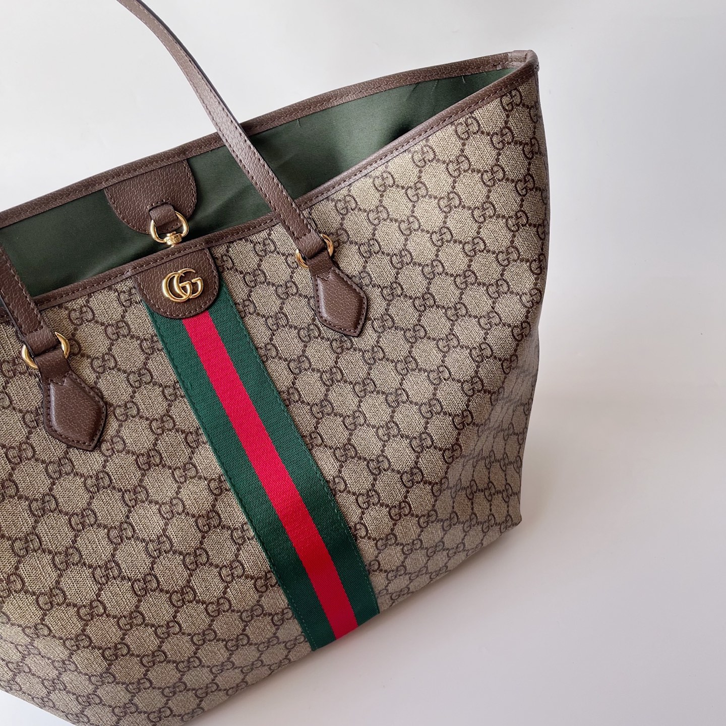 Gucci原單大型托特包女款GG老花帆布大容量通勤手提袋｜歐美奢侈品精品推薦