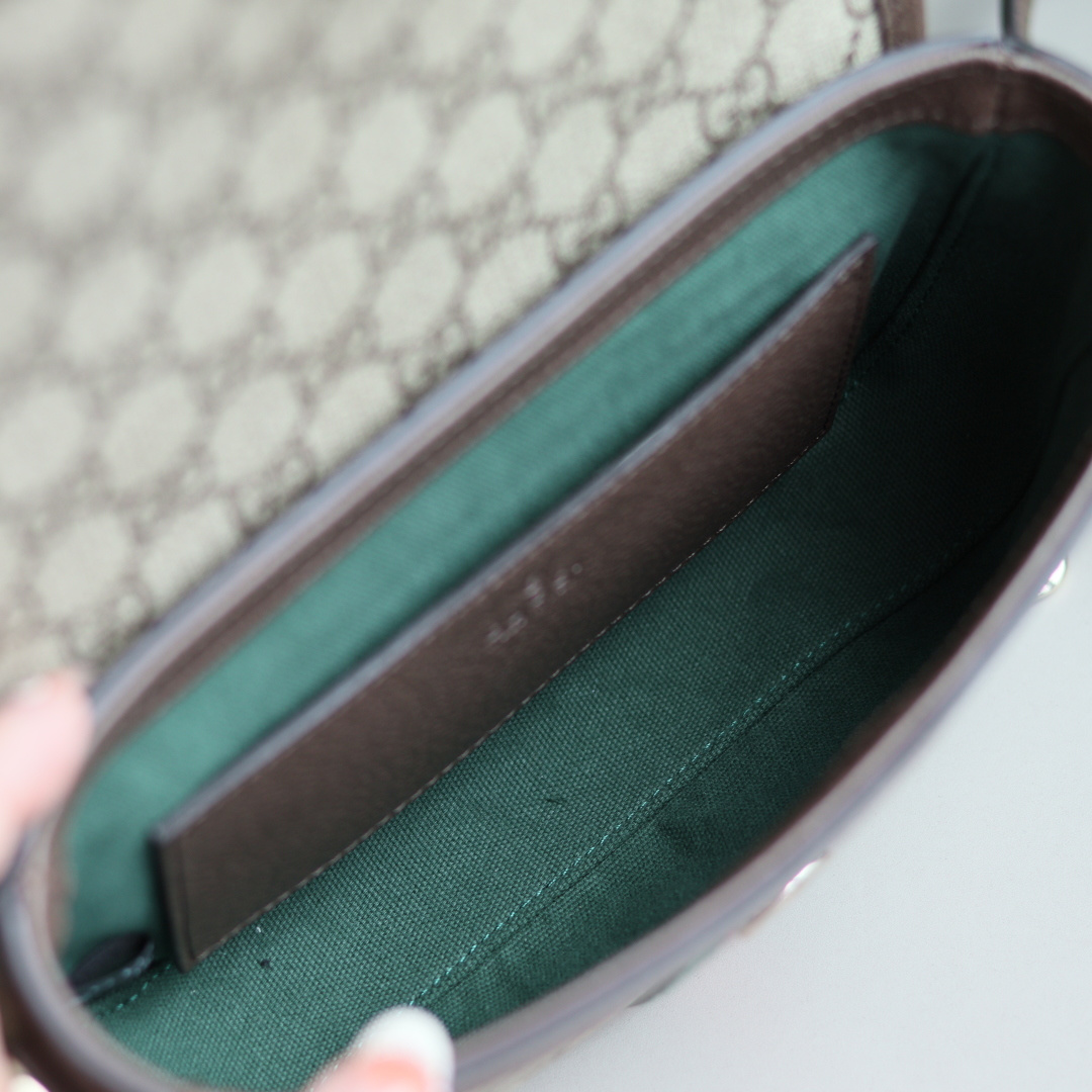 Gucci高仿迷你手提包GG老花復刻紅綠織帶日常斜背兩用｜歐美奢侈品精品推薦