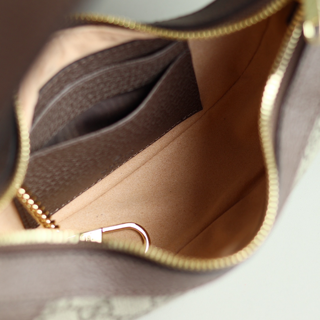 Gucci原單迷你月牙包GG老花帆布復古小包斜背女款｜歐美奢侈品精品推薦