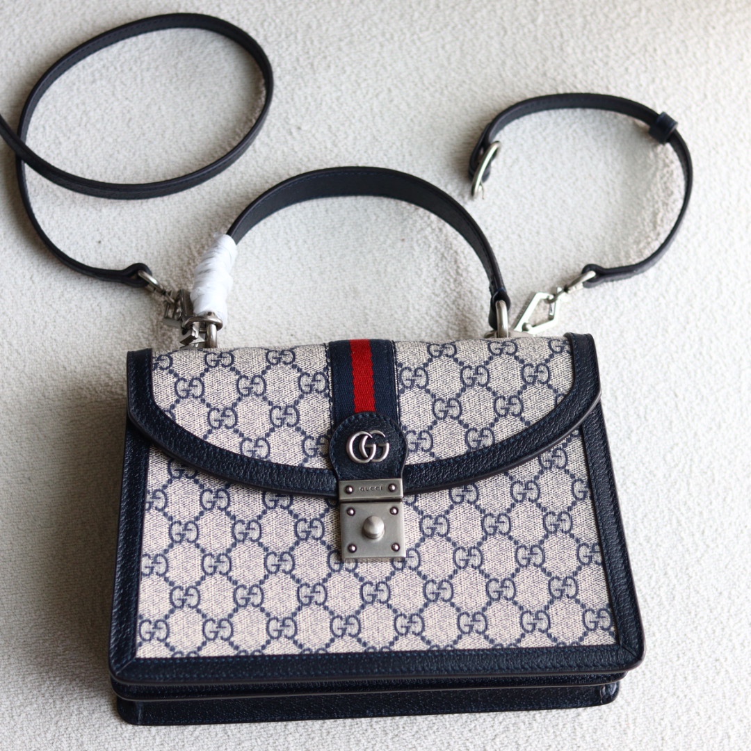 GucciA貨Ophidia老花翻蓋包 女款優雅設計鎖扣斜背包