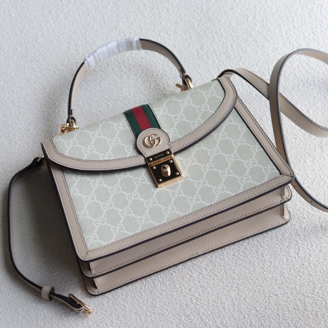 Gucci原單Ophidia白老花翻蓋包 奶油配色女款高級感輕奢單品