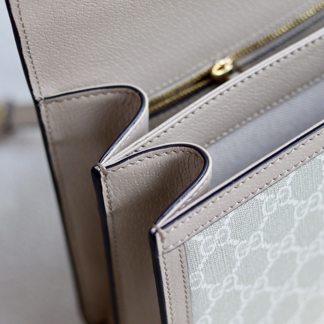 Gucci原單Ophidia白老花翻蓋包 奶油配色女款高級感輕奢單品|超A仿原單精品圖片 9 Gucci原單Ophidia白老花翻蓋包 奶油配色女款高級感輕奢單品|歐美奢侈品精品推薦