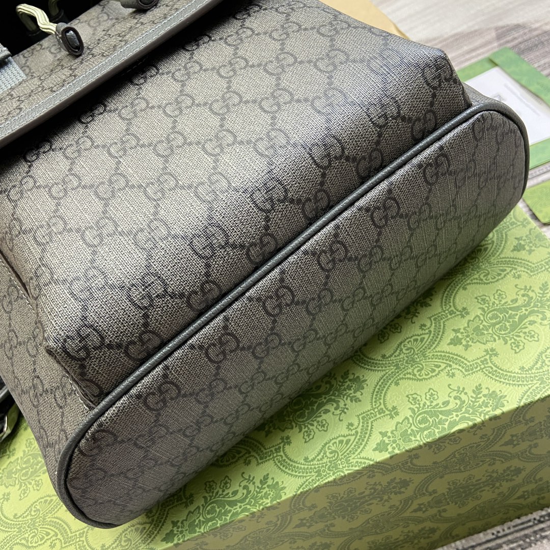 Gucci一比一Ophidia灰老花後背包 都會風格潮男潮女首選｜歐美奢侈品精品推薦