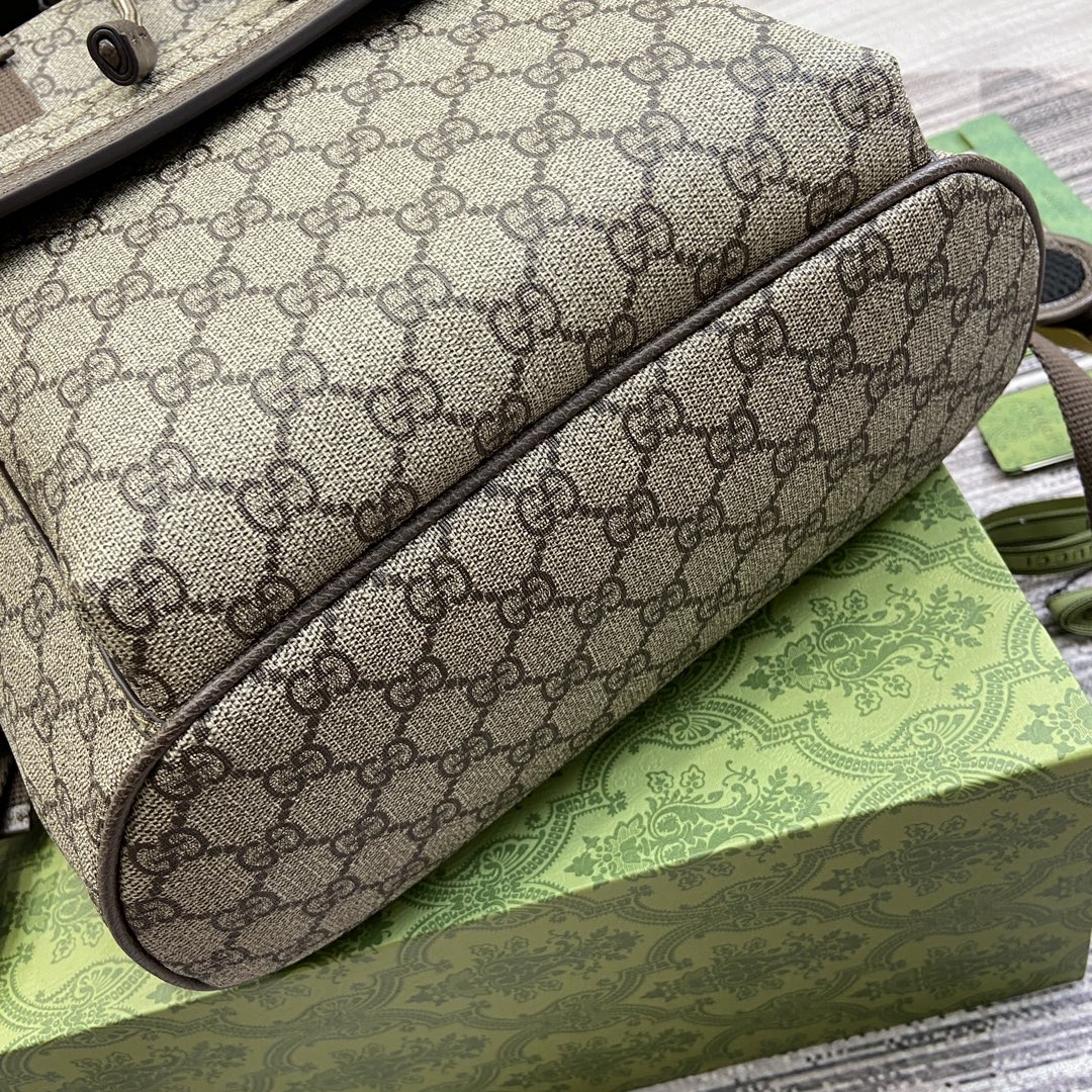 Gucci高仿Ophidia經典老花後背包 復古紅綠織帶設計｜歐美奢侈品精品推薦