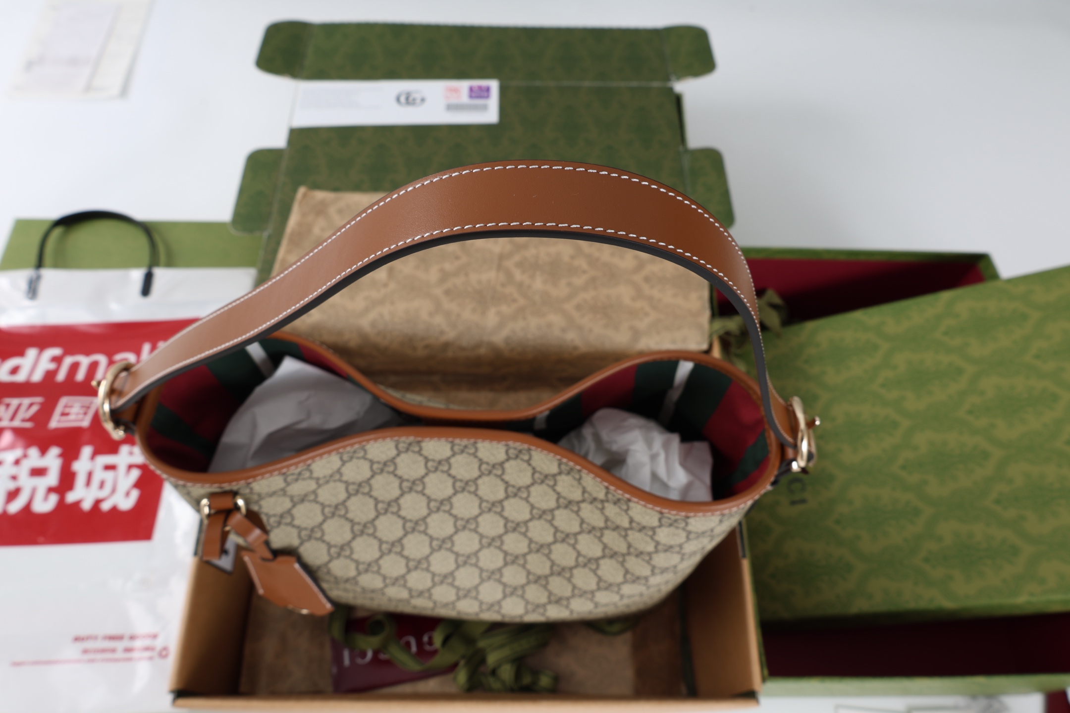 Gucci原單Ophidia老花肩背包 棕皮滾邊復古設計通勤推薦｜歐美奢侈品精品推薦