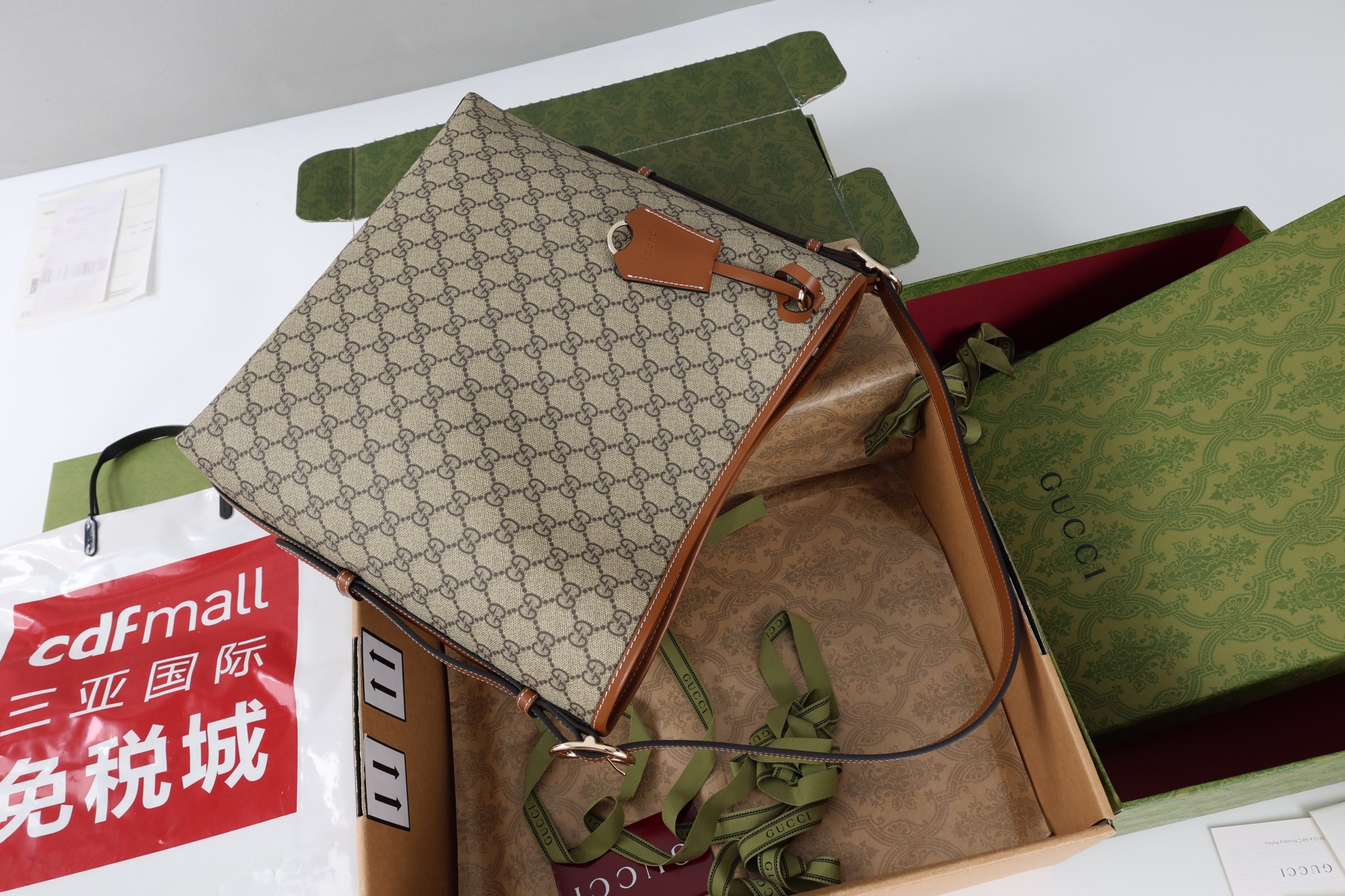 Gucci原單Ophidia老花肩背包 棕皮滾邊復古設計通勤推薦｜歐美奢侈品精品推薦