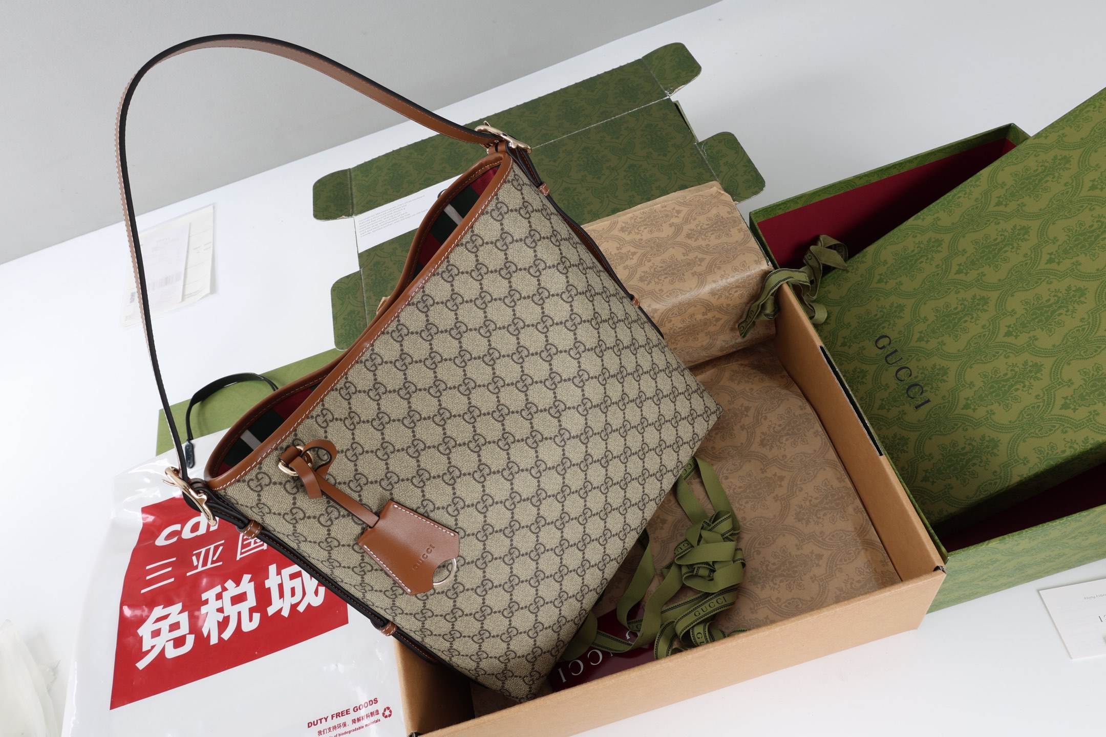 Gucci原單Ophidia老花肩背包 棕皮滾邊復古設計通勤推薦｜歐美奢侈品精品推薦