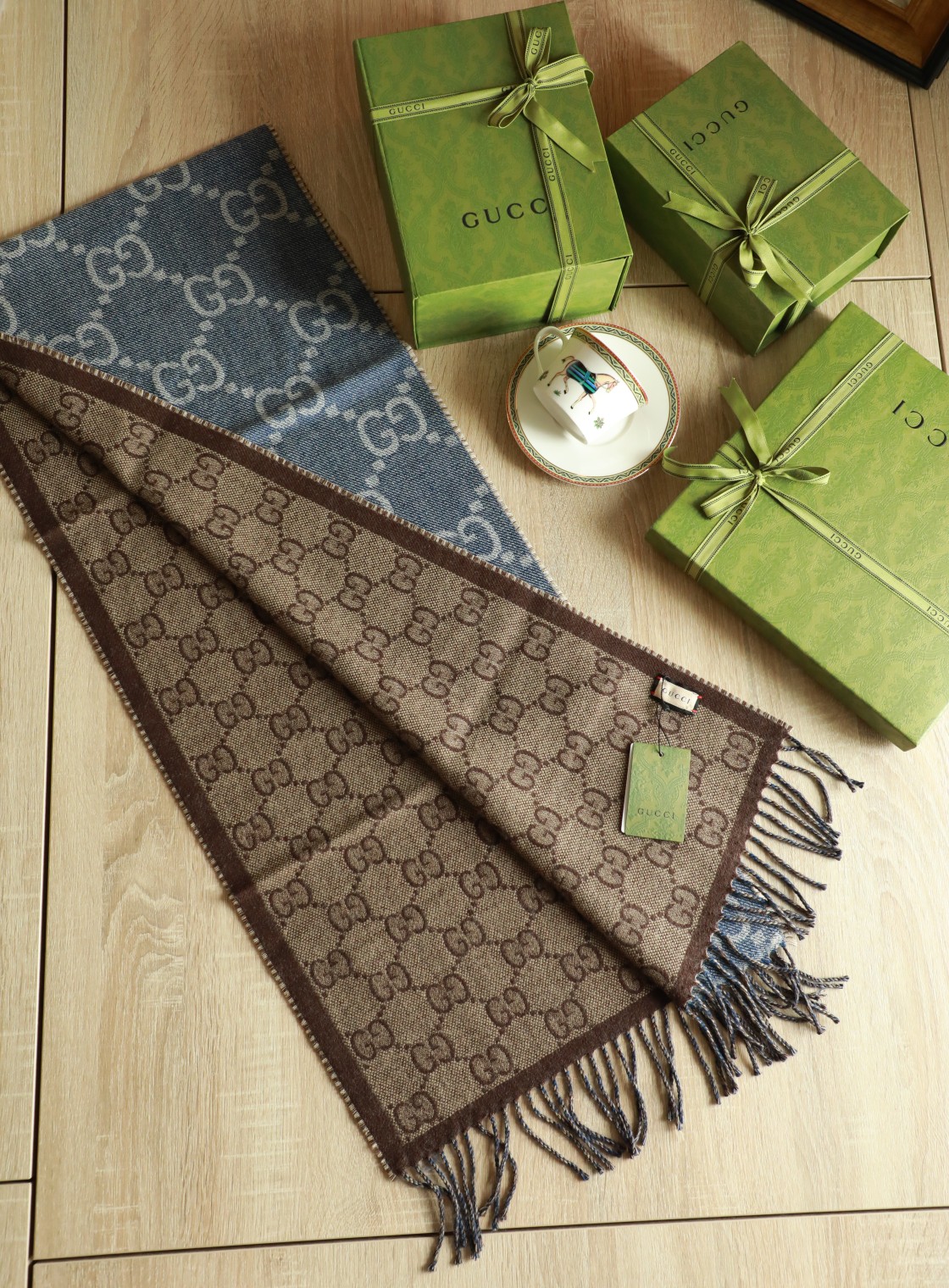 Gucci 高仿男女款雙G提花圍巾 時尚復古百搭款|超A仿原單精品圖片 7 Gucci 高仿男女款雙G提花圍巾 時尚復古百搭款|歐美奢侈品精品推薦