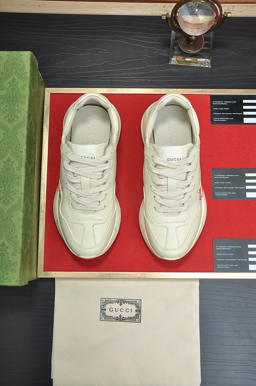 Gucci高仿火焰標誌男士厚底運動鞋 米白配紅橘潮流款|超A仿原單精品圖片 14 Gucci高仿火焰標誌男士厚底運動鞋 米白配紅橘潮流款|歐美奢侈品精品推薦