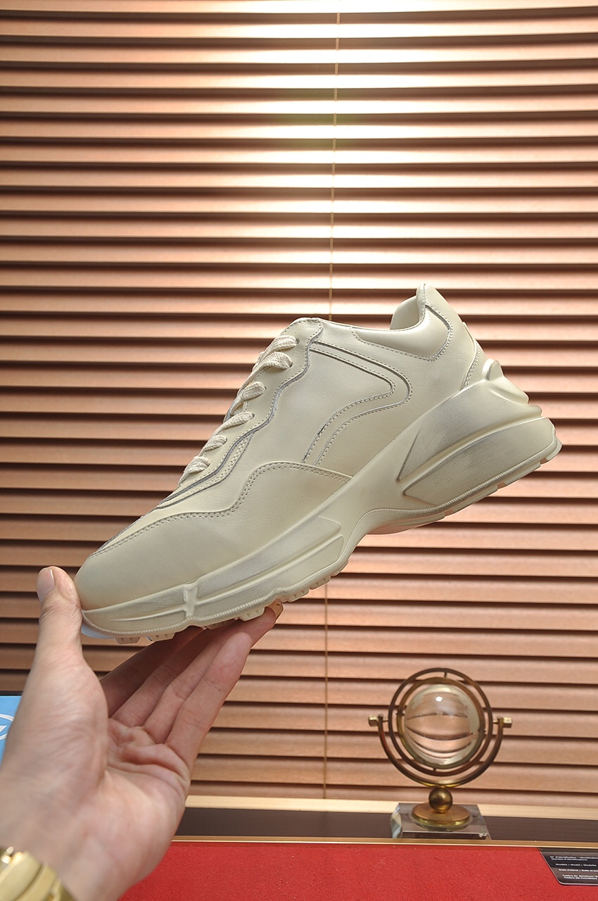 Gucci高仿thank字樣男士復古運動鞋 厚底簡約設計款式｜歐美奢侈品精品推薦