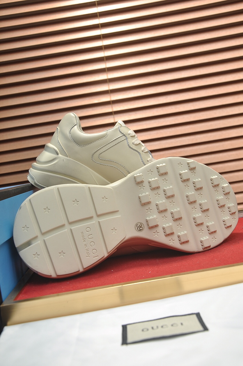 Gucci高仿thank字樣男士復古運動鞋 厚底簡約設計款式｜歐美奢侈品精品推薦