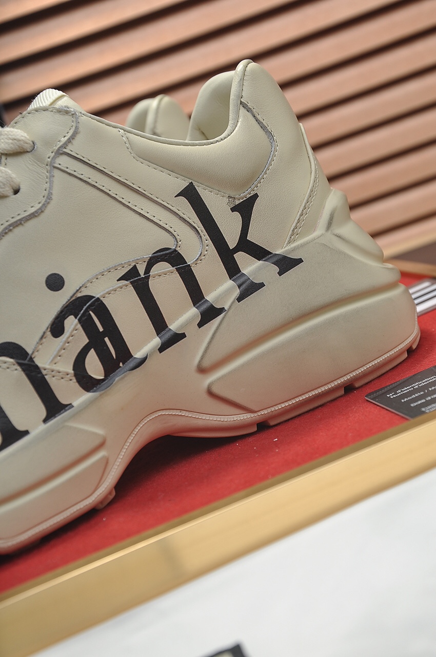 Gucci高仿thank字樣男士復古運動鞋 厚底簡約設計款式｜歐美奢侈品精品推薦