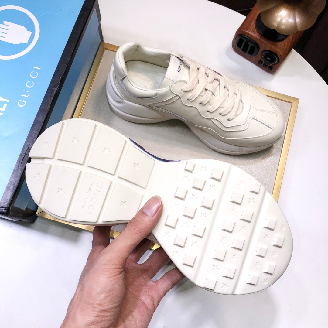 Gucci一比一貓咪圖樣男款復古運動鞋 創意可愛厚底設計｜歐美奢侈品精品推薦