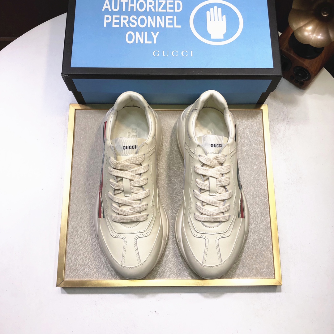 Gucci A貨男士閃電字樣復古運動鞋 義式潮感厚底鞋款｜歐美奢侈品精品推薦