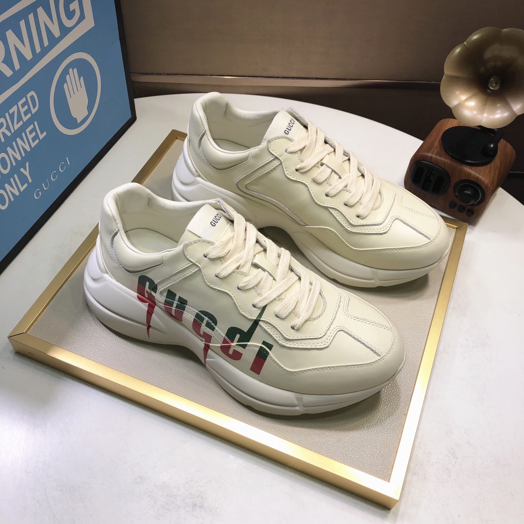 Gucci A貨男士閃電字樣復古運動鞋 義式潮感厚底鞋款｜歐美奢侈品精品推薦