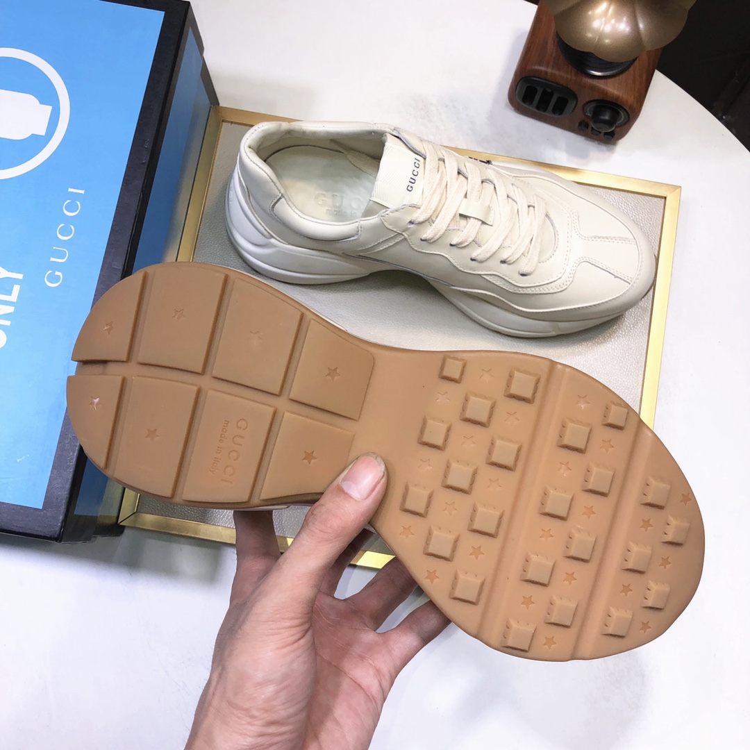 Gucci一比一雙馬圖騰男士厚底鞋 品牌塗鴉風格運動款｜歐美奢侈品精品推薦