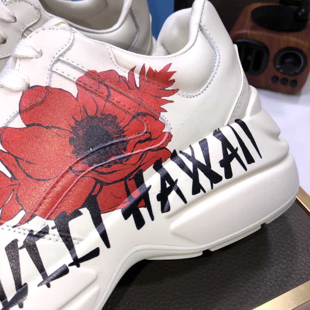 Gucci一比一HAWAII花卉塗鴉男鞋 鬼才印花潮流設計|超A仿原單精品圖片 8 Gucci一比一HAWAII花卉塗鴉男鞋 鬼才印花潮流設計|歐美奢侈品精品推薦