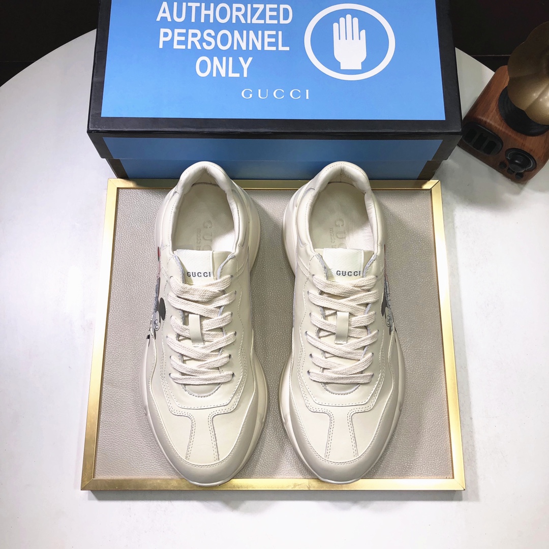 Gucci原單米奇漢堡聯名男士厚底鞋 趣味復刻潮流設計｜歐美奢侈品精品推薦