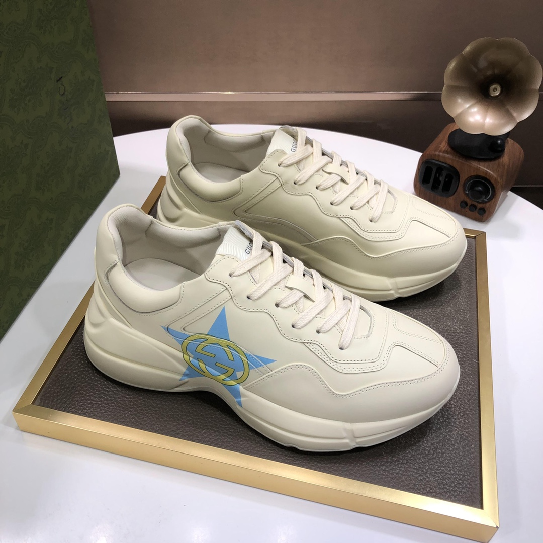 Gucci高仿男款潮鞋 藍星GG厚底運動休閒鞋百搭新作｜歐美奢侈品精品推薦