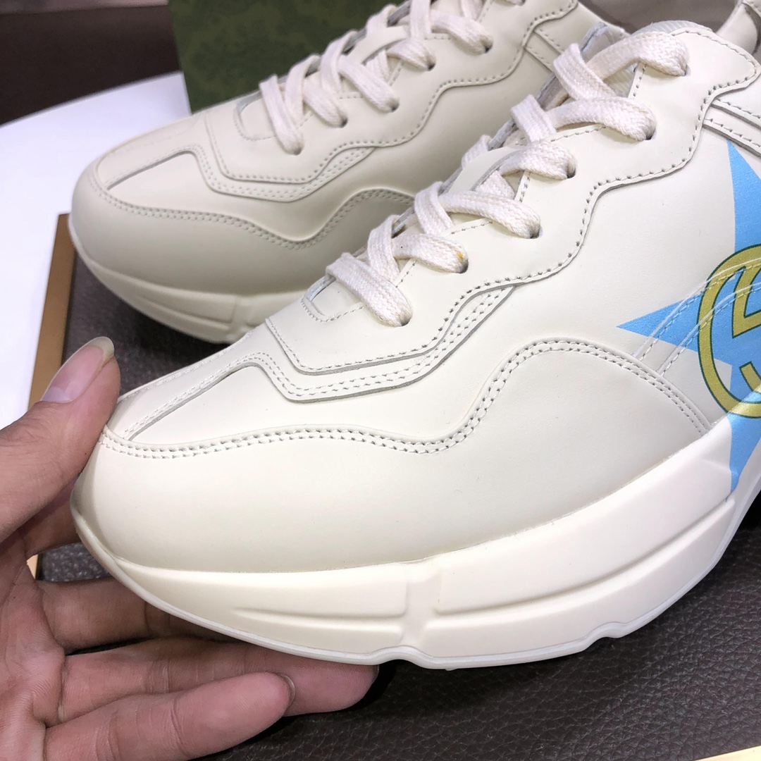 Gucci高仿男款潮鞋 藍星GG厚底運動休閒鞋百搭新作｜歐美奢侈品精品推薦