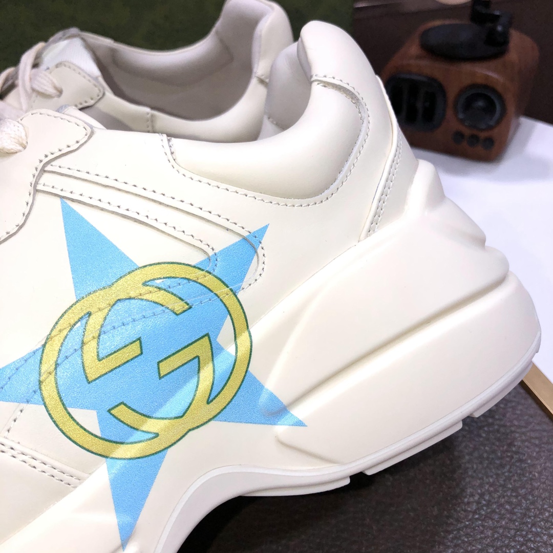 Gucci高仿男款潮鞋 藍星GG厚底運動休閒鞋百搭新作｜歐美奢侈品精品推薦