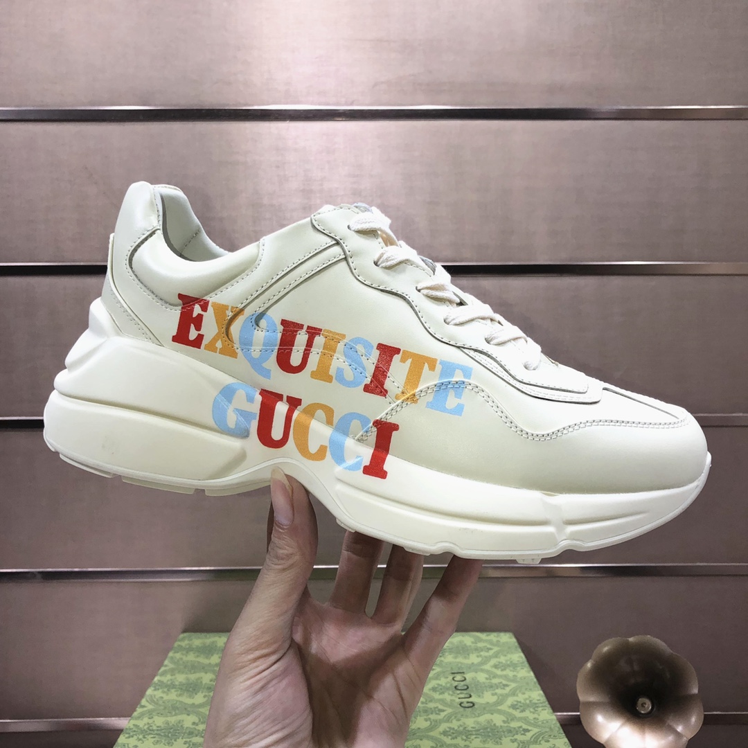 Gucci高仿男鞋 彩色字母標語小白鞋 潮流百搭設計感強|超A仿原單精品圖片 10 Gucci高仿男鞋 彩色字母標語小白鞋 潮流百搭設計感強|歐美奢侈品精品推薦