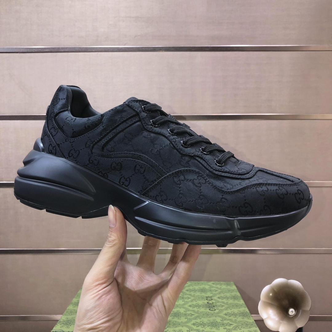 Gucci一比一男士全黑厚底鞋 極簡低調帥氣百搭鞋款|超A仿原單精品圖片 10 Gucci一比一男士全黑厚底鞋 極簡低調帥氣百搭鞋款|歐美奢侈品精品推薦