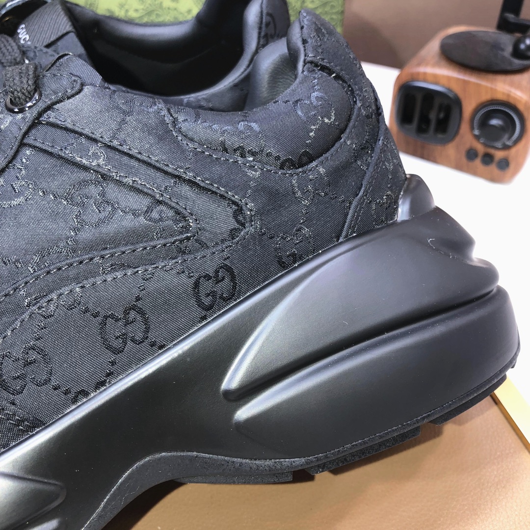 Gucci一比一男士全黑厚底鞋 極簡低調帥氣百搭鞋款|超A仿原單精品圖片 8 Gucci一比一男士全黑厚底鞋 極簡低調帥氣百搭鞋款|歐美奢侈品精品推薦