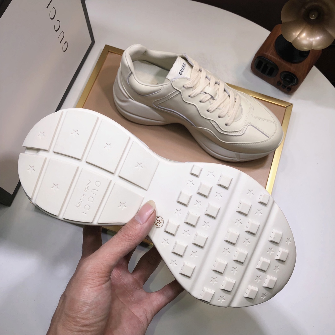 Gucci一比一男款經典綠紅條運動鞋 奶油白復古GG厚底鞋|超A仿原單精品圖片 14 Gucci一比一男款經典綠紅條運動鞋 奶油白復古GG厚底鞋|歐美奢侈品精品推薦