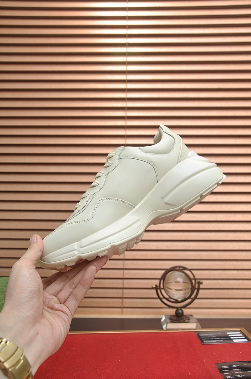 Gucci原單男鞋 奶白雙G浮雕老爹鞋 百搭高質感設計｜歐美奢侈品精品推薦