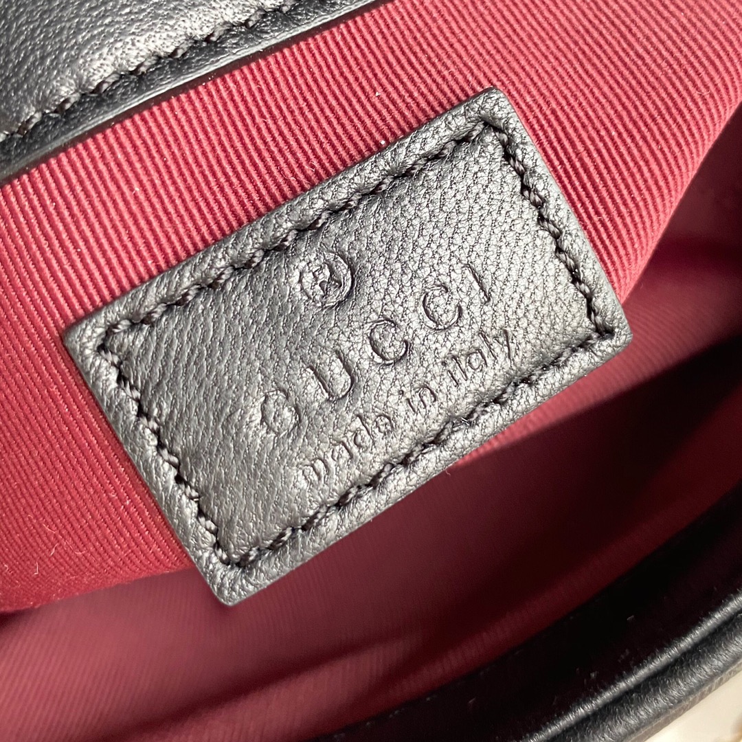 Gucci 高仿GG Marmont黑色鏈條包 小型肩背復古設計款｜歐美奢侈品精品推薦