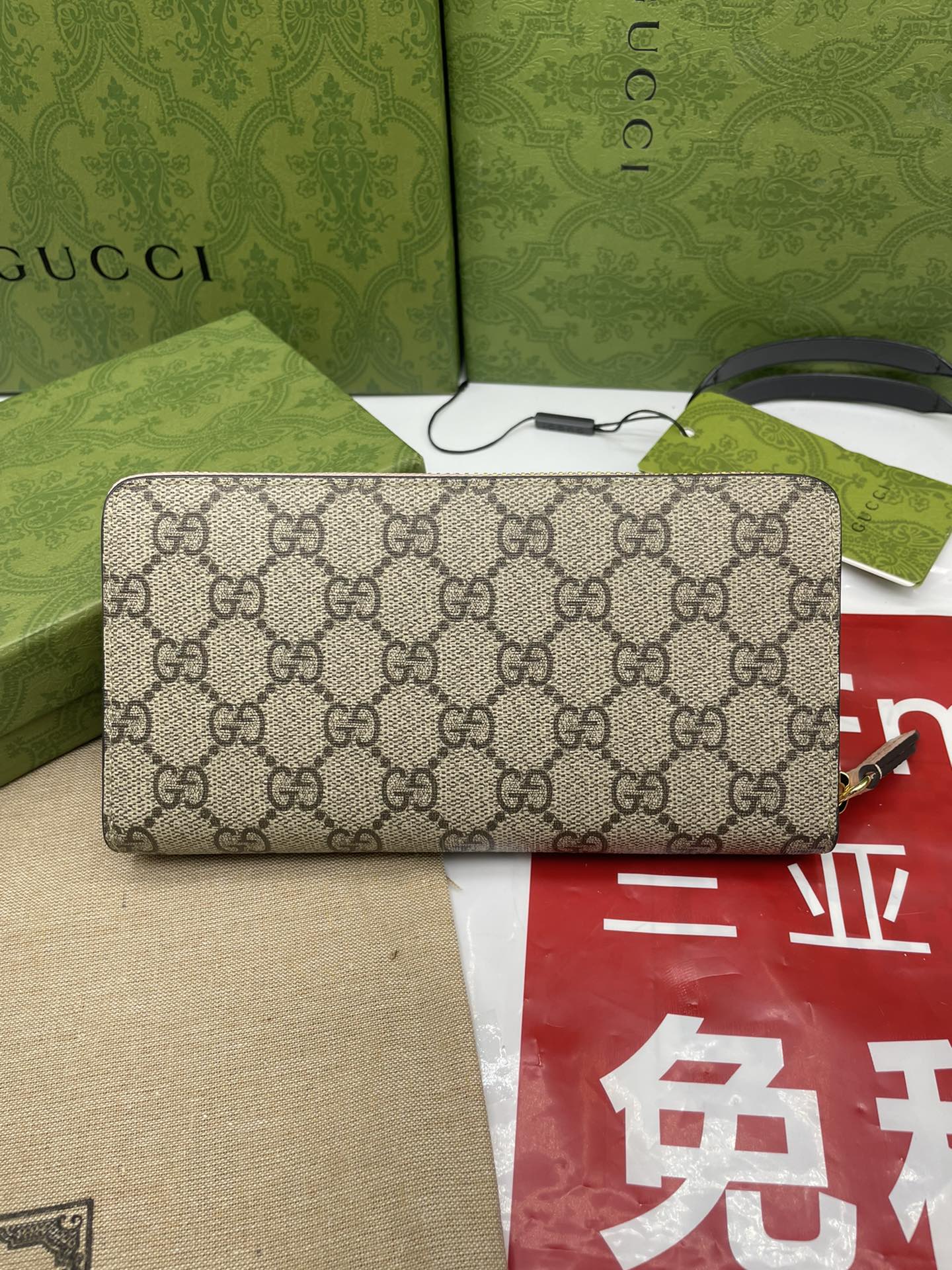 Gucci 原單GG Marmont粉色拼接帆布拉鍊長夾 女士優雅款｜歐美奢侈品精品推薦