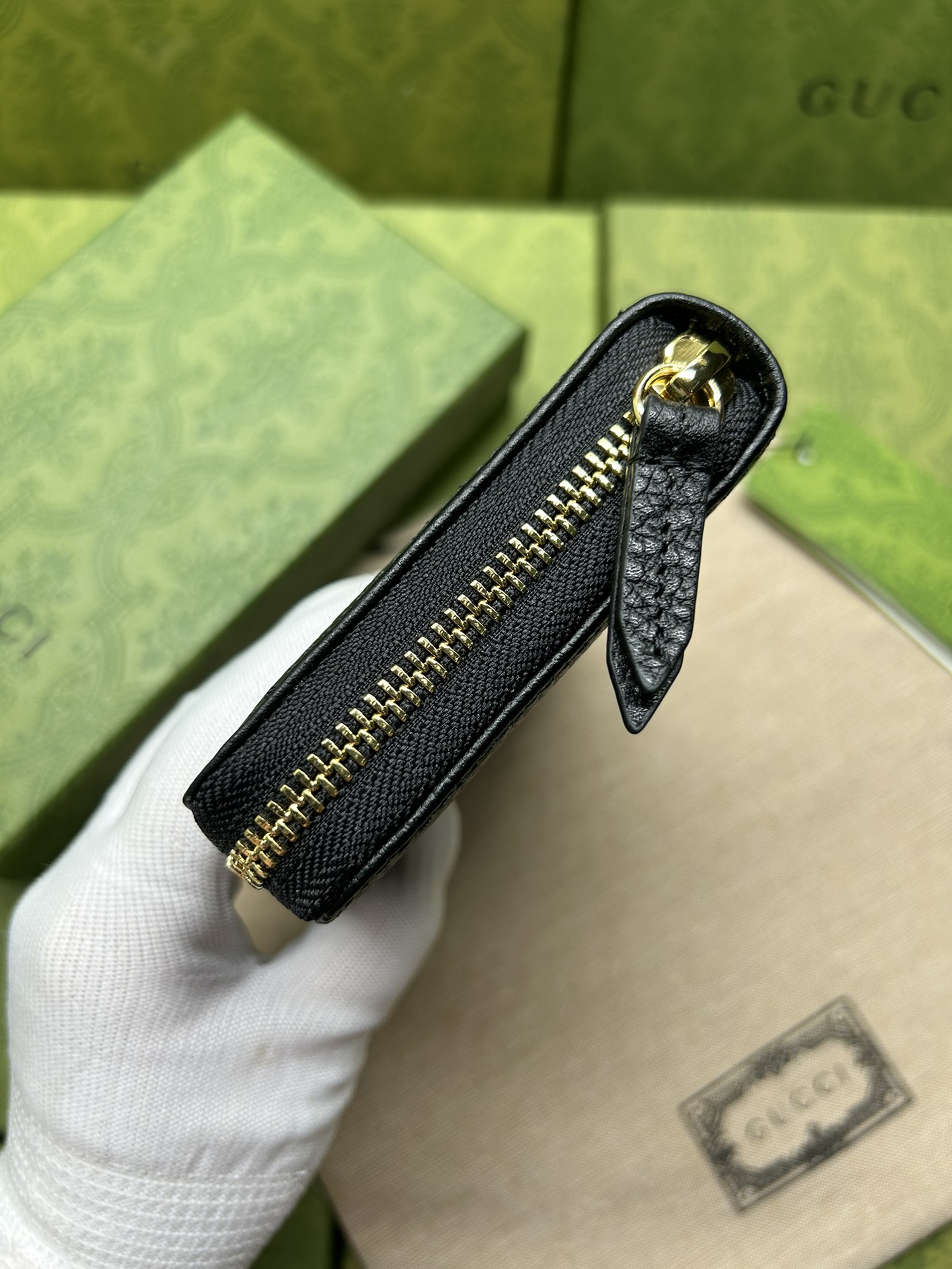 Gucci A貨GG Marmont全黑荔枝皮長夾 金屬雙G經典耐看款｜歐美奢侈品精品推薦