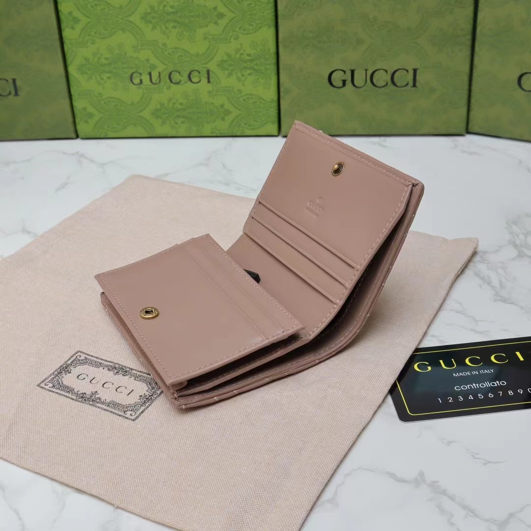 Gucci 高仿GG Marmont牛奶糖三折短夾 輕便氣質小錢包｜歐美奢侈品精品推薦
