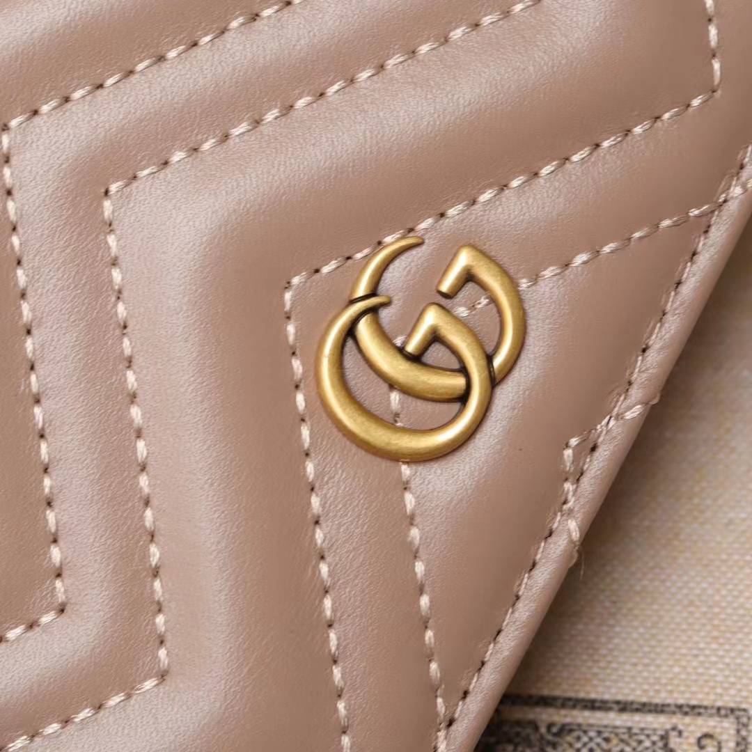 Gucci 高仿GG Marmont牛奶糖三折短夾 輕便氣質小錢包｜歐美奢侈品精品推薦