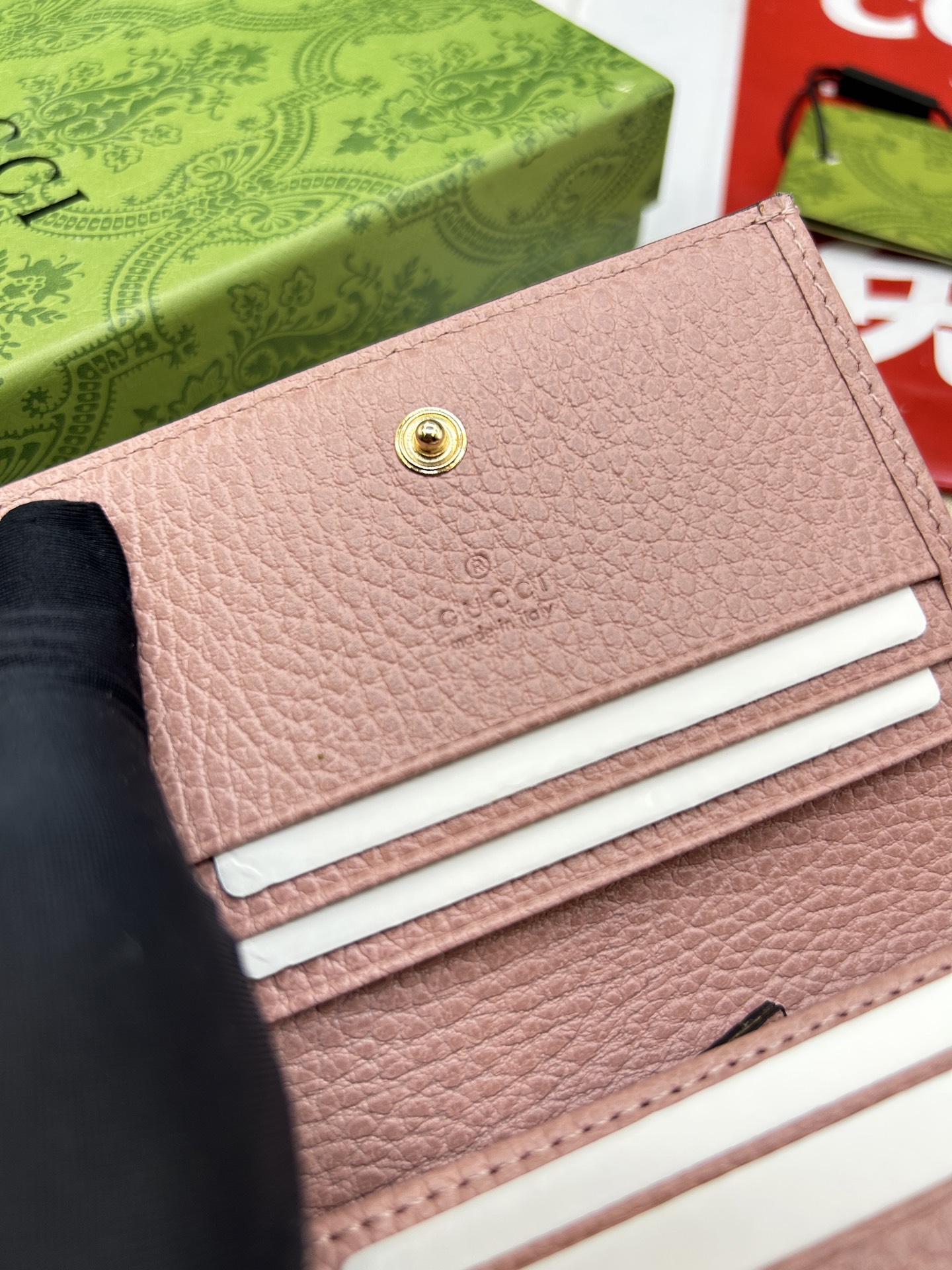 Gucci 一比一 GG Marmont粉紅拼接短夾 柔美雙G迷你錢包｜歐美奢侈品精品推薦