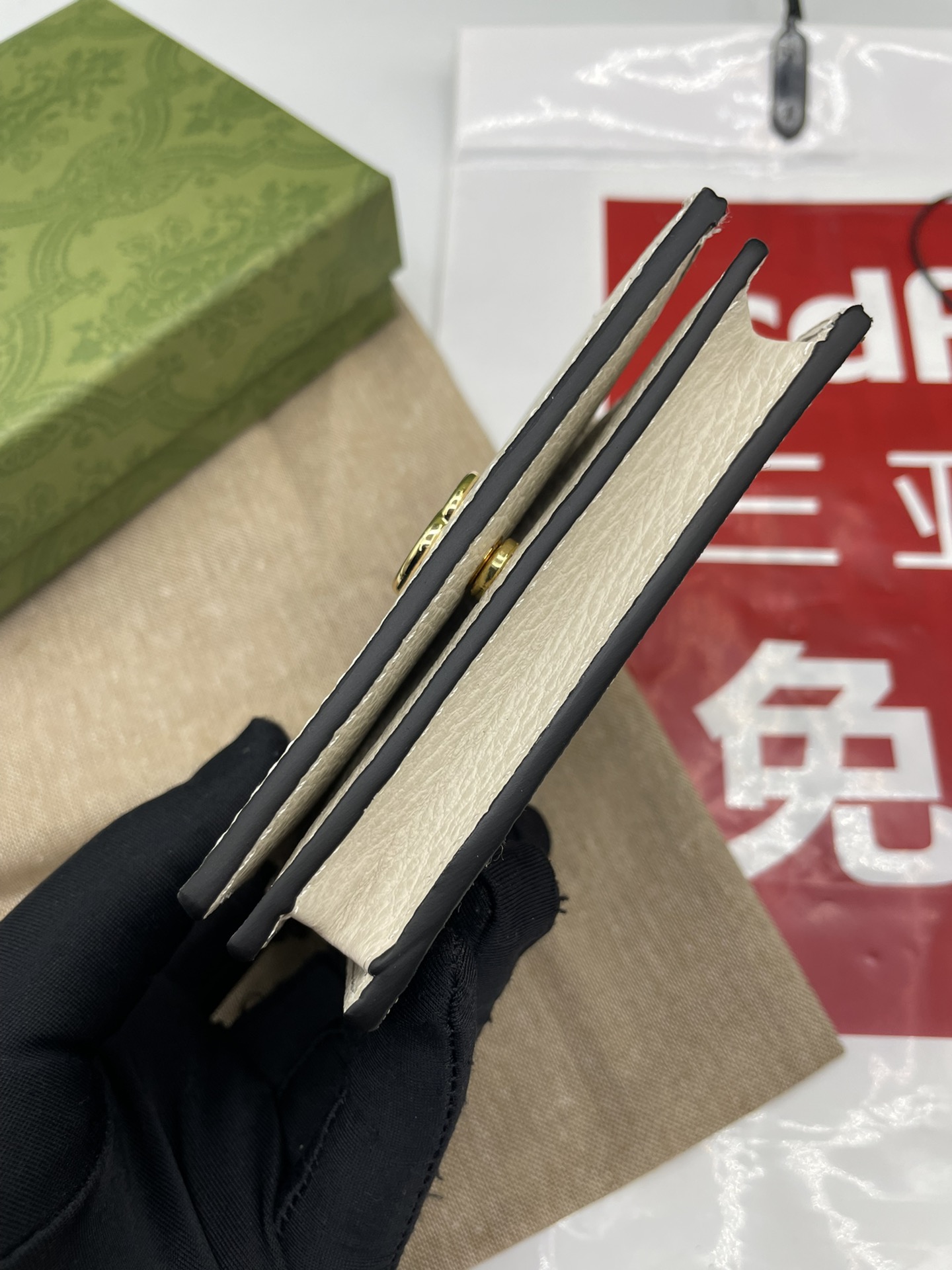 Gucci 一比一 GG Marmont白色拼接短夾 百搭風格小皮件｜歐美奢侈品精品推薦