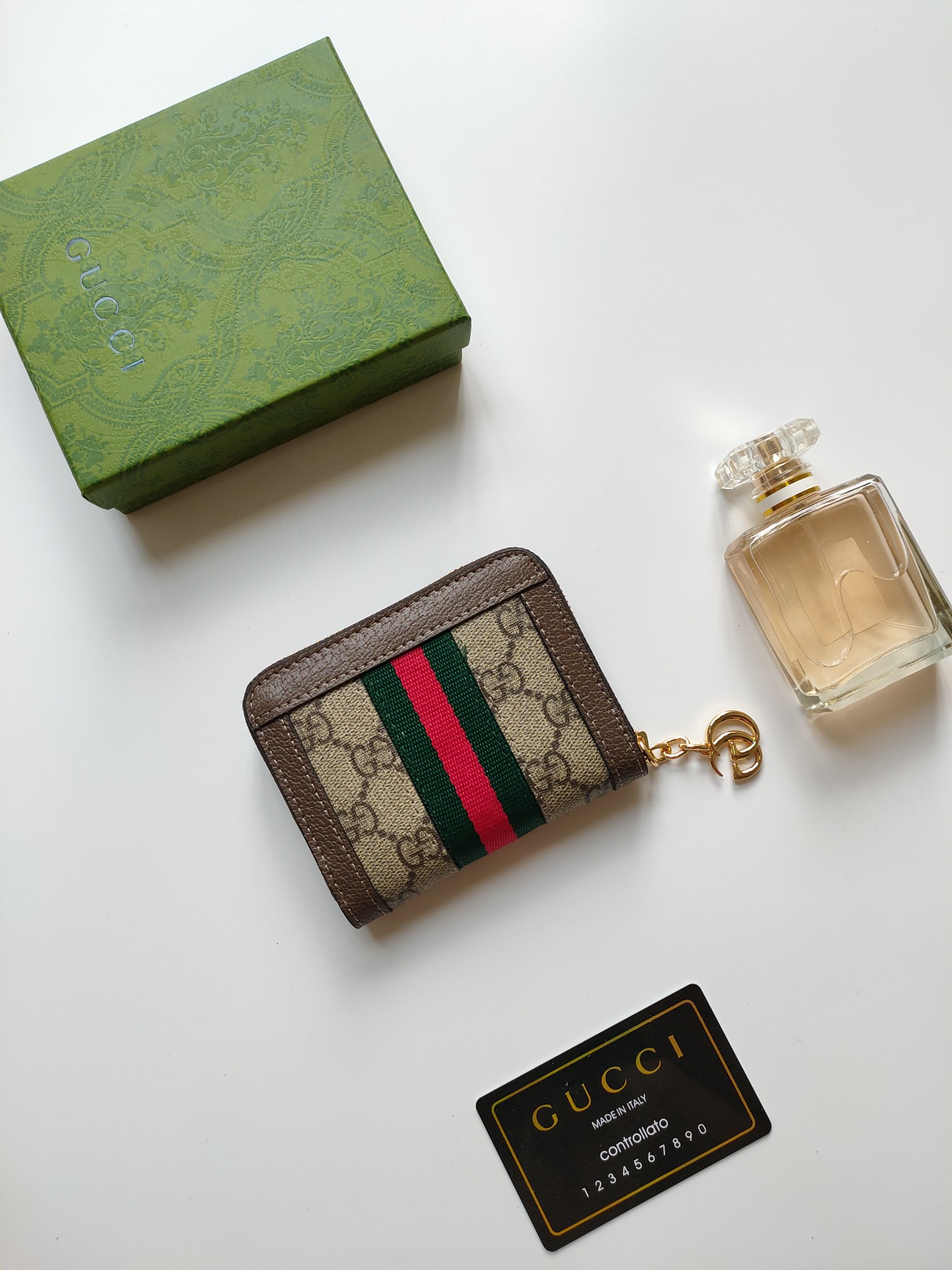 Gucci一比一Ophidia GG老花短夾 金屬吊飾經典造型｜歐美奢侈品精品推薦