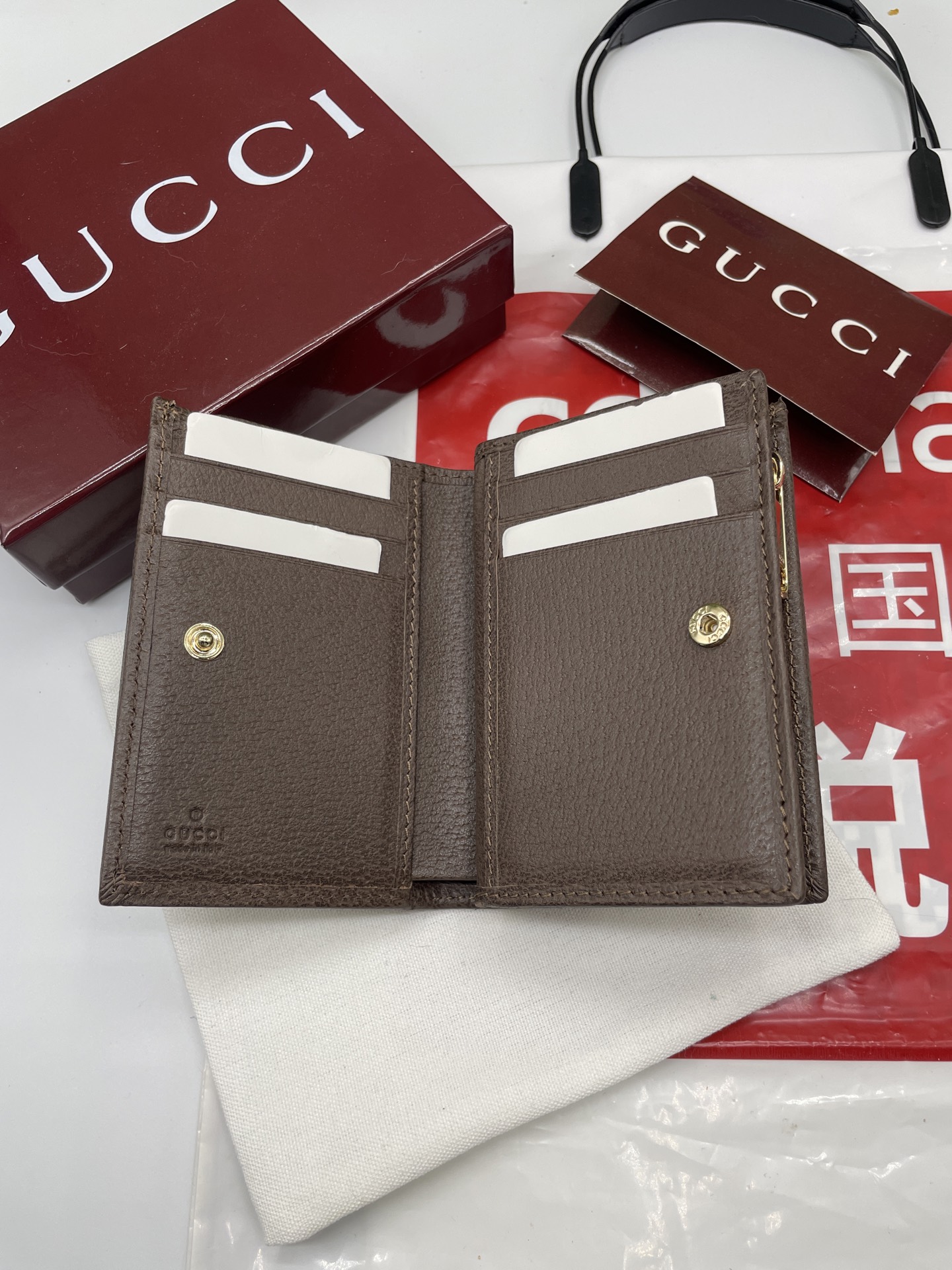 Gucci高仿Ophidia老花拉鍊短夾 百搭收納經典實用款｜歐美奢侈品精品推薦