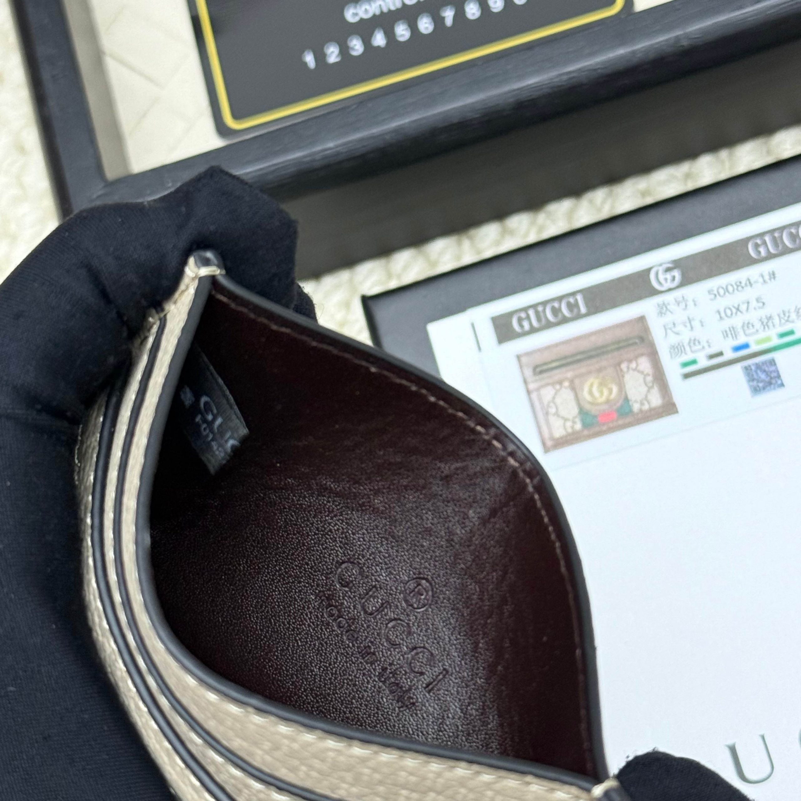 Gucci一比一卡套 Ophidia奶油白老花 金色標誌優雅小物｜歐美奢侈品精品推薦