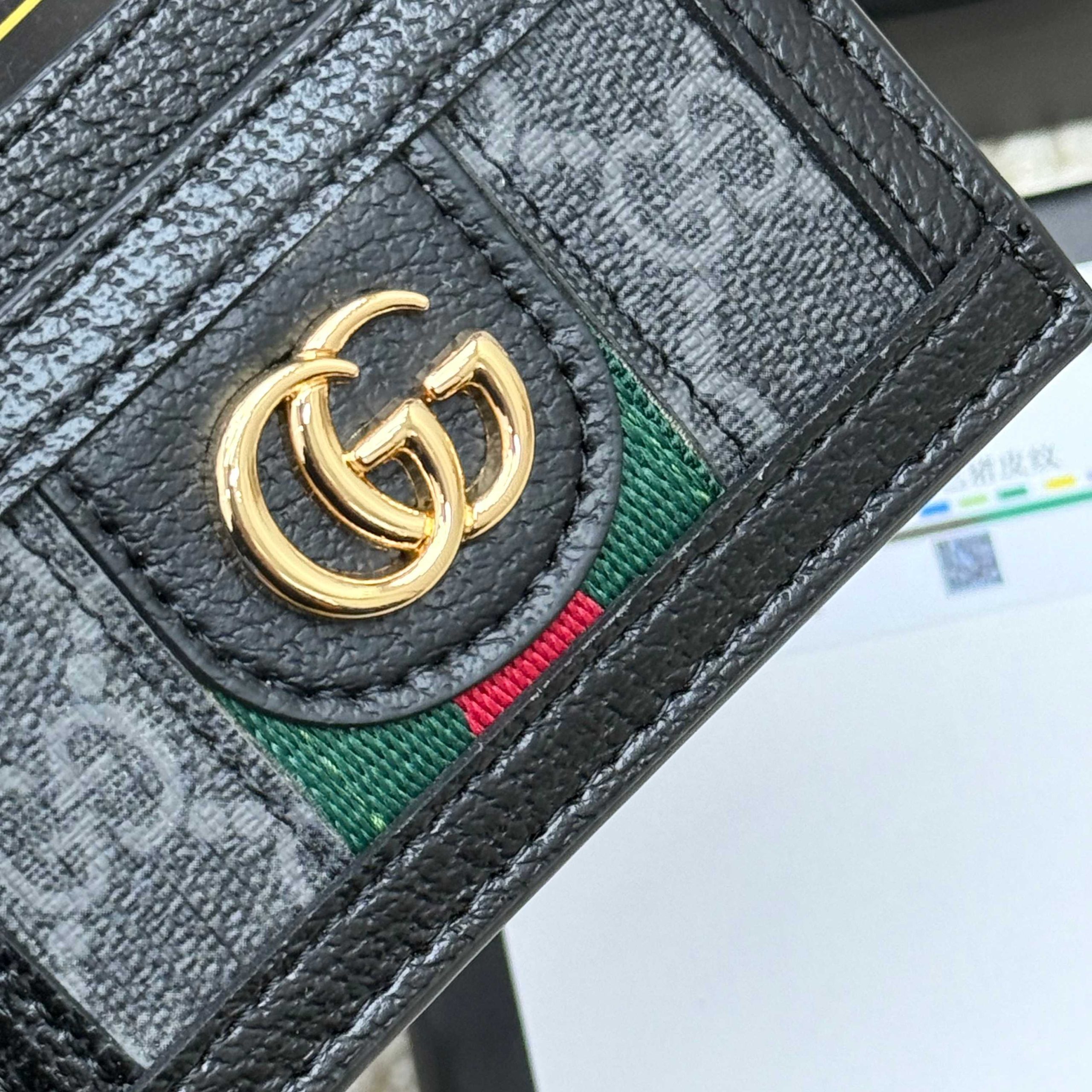 Gucci原單Ophidia黑老花卡套 金標撞色極簡風格推薦｜歐美奢侈品精品推薦