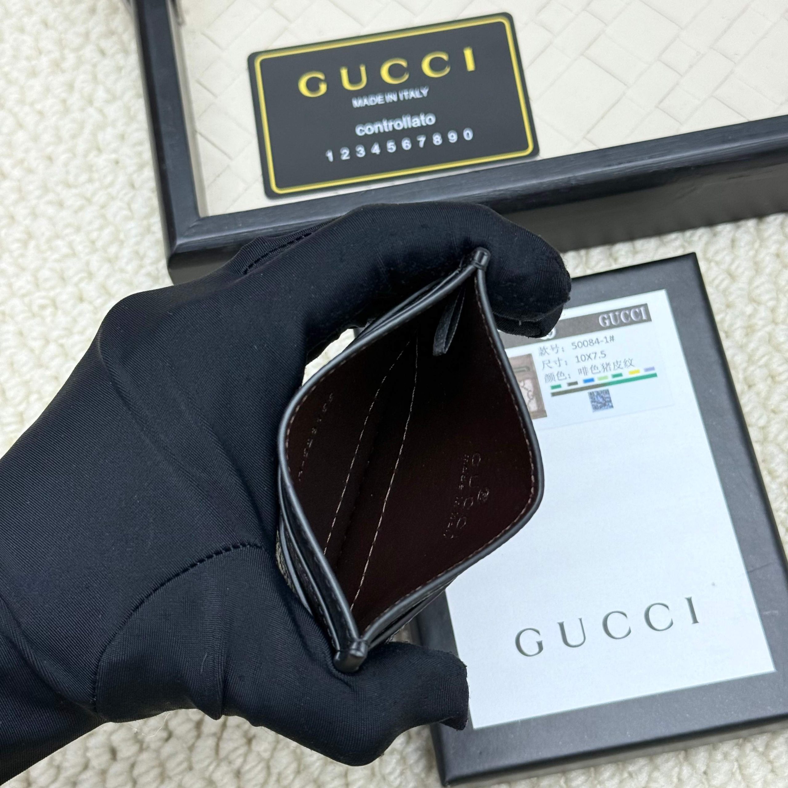 Gucci原單Ophidia黑老花卡套 金標撞色極簡風格推薦｜歐美奢侈品精品推薦