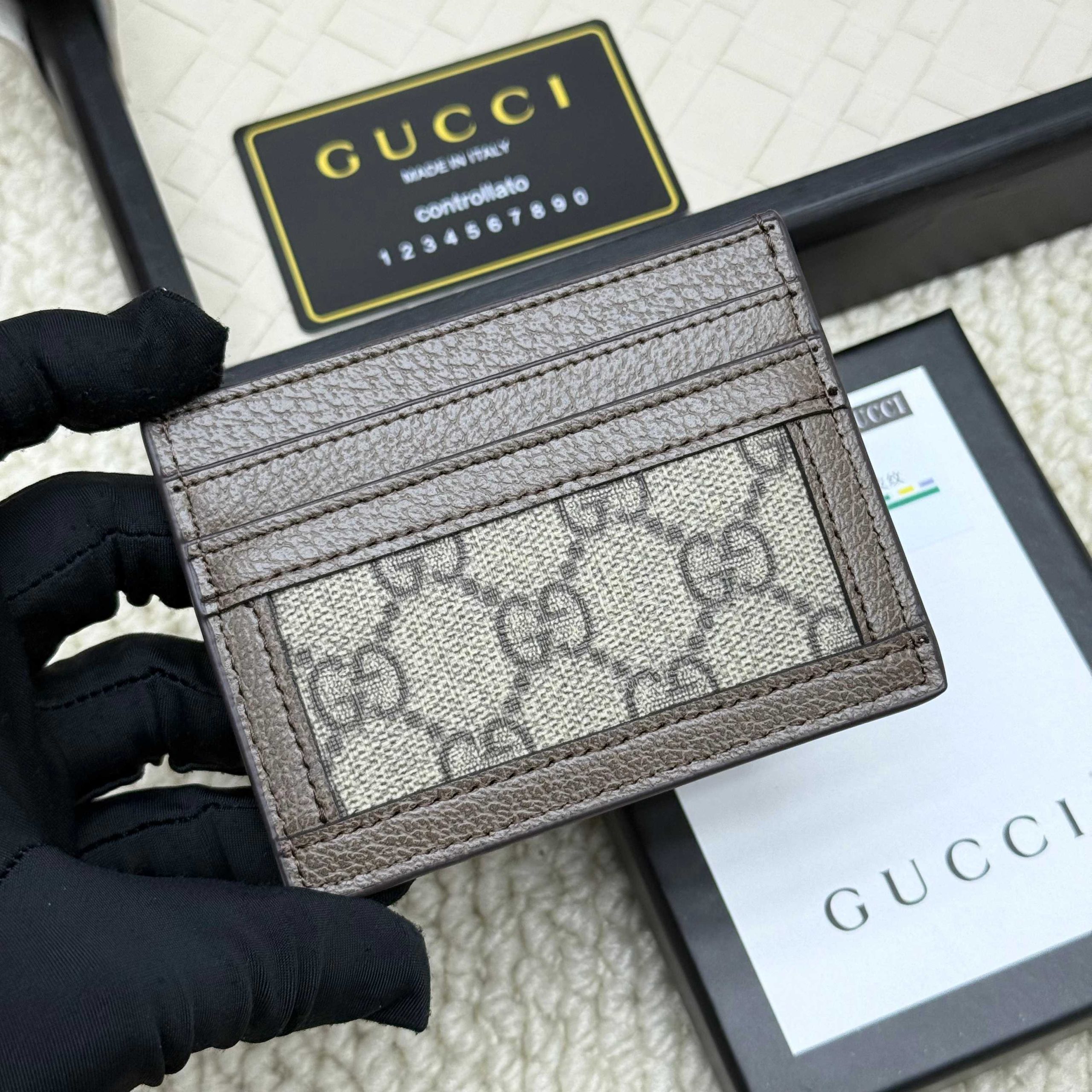 GucciA貨Ophidia卡套 經典GG老花 棕皮滾邊實用推薦｜歐美奢侈品精品推薦