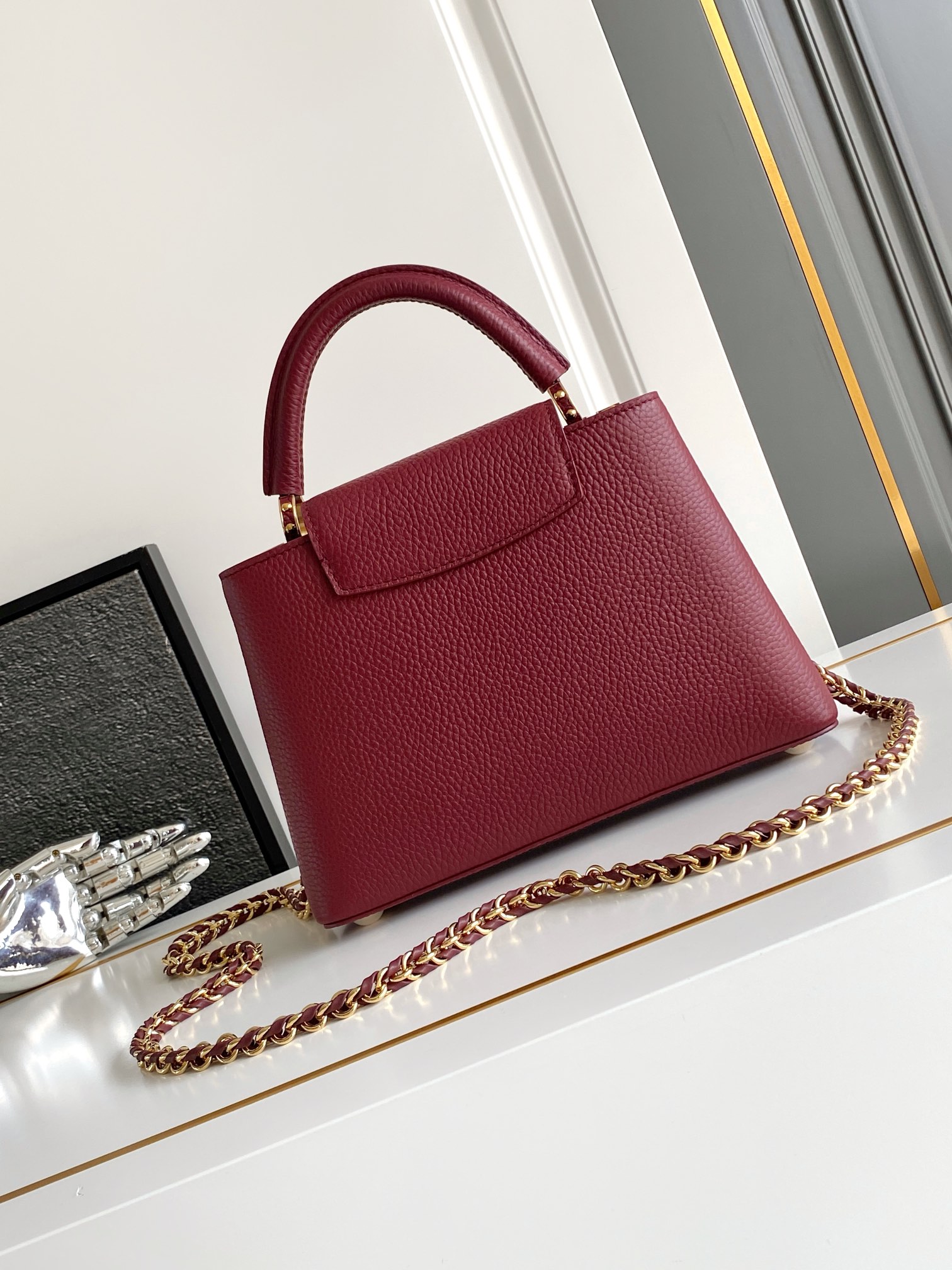 LV原單酒紅Capucines MM手提包 經典氣場復刻奢華款｜歐美奢侈品精品推薦