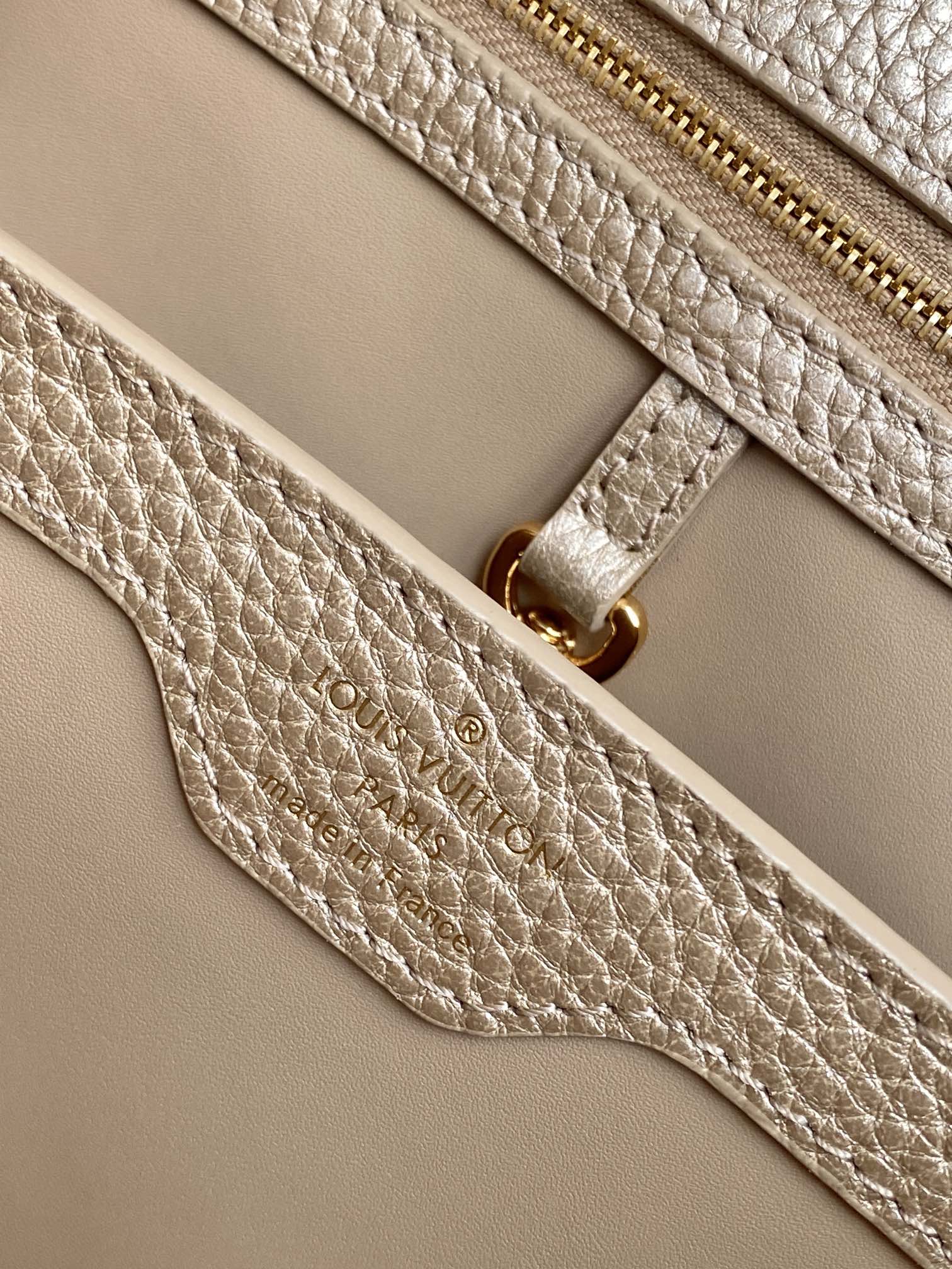 LV高仿香檳金Capucines MM手提包 奢華優雅氣質新色｜歐美奢侈品精品推薦